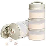 Termichy Milchpulver Portionierer Baby Stapelbar Milchpulver Aufbewahrungsbox 2 Stück (Warmes Grau)