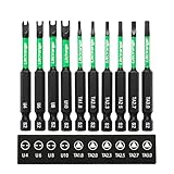 Litorange 10 Stück Spezial Schraubendreher Bitset für akkuschrauber,70mm langer Dreieck- und U...