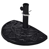 Nexos Schirmständer Sonnenschirmständer Gussoptik Polyresin halbrund Ø 49cm Plattenstärke 6,5cm...