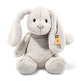 Steiff Hoppie Hase mit Schlappohren 28 cm hellgrau, Plüschtier, Soft Cuddly Friends, flauschiges...
