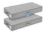 Huquter Unterbett-Aufbewahrungsbox mit Deckel, 2 Stück, Unterbettkommode mit Seiten- und...