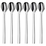 WMF Nuova Latte Macchiato Löffel Set 6-teilig, lange Löffel 19 cm, Joghurtlöffel, Cromargan...