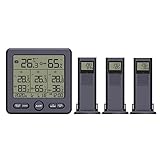 dijiusidy Digitales Thermometer mit 3 Sensoren Schlafzimmer Großes...