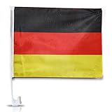 Idena 8310097 - Autofahne Deutschland, Größe 30 x 45 cm, Nationalflagge, schwarz, rot, gold,...