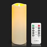YIWER Wasserdicht Led Flammenlose Kerzen, Outdoor Indoor batteriebetriebene flackernde Kerzen mit...