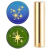 craspire Wachssiegelstempel Mit Musterkopf Messing 2 Stil 15mm Mini Kupfer Stern Wachssiegelstempel...