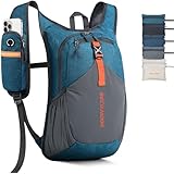 BECOJADDE 15L Wanderrucksack Herren Kleiner Rucksack Damen Leichter Daypack Tagesrucksack Faltbarer...