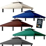 freigarten.de Ersatzdach für Pavillon 3x3 Meter Wasserdicht Material: Panama PCV Soft 370g/m²...