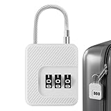Zahlenschloss | Tragbares 3-stelliges Zahlenschloss | Schloss ohne Schlüssel – für Koffer...