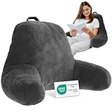 ELONEO Rückenkissen, Lesekissen für Bett und Sofa mit Armlehnen – Ideal als Rückenstütze für...