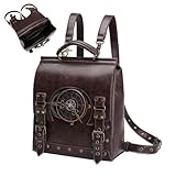 Laptoptasche Steampunk - Retro Lederrucksack Gothic Reiserucksack | Rucksack mit Schulter,...