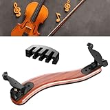 Fansjoy Schulterstütze Geige für 3/4 und 4/4 Violine, [Holzmaserung] Klappbar & Verstellbar...
