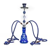 TDJDYQU 20' 4 Schlauch Hookah Set, Tragbare Kristallglas-Wasserpfeife Für Zuhause/Partygebrauch,...