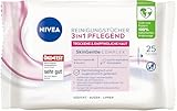 NIVEA Reinigungstücher 3in1 Pflegend, Abschminktücher mit Glycerin und Mandelöl für wasserfestes...
