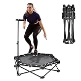 Faltbares Mini-Fitness-Trampolin für Indoor & Outdoor, Zusammenklappbarer Rebounder mit...
