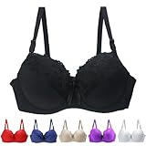 AMDOLE Damen Sale,Damen Push Up Spitze BH Mit Floraler Spitze Gepolsterter Bügel BH Komfort...