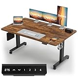 Devoko Höhenverstellbarer Schreibtisch mit 2 Motoren，25mm Einteilige Tischplatte, 160x80 cm...
