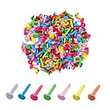 leersao Musterbeutelklammern Musterklammern Metall100stk Rundkopfklammern Mini Brads Leicht und...