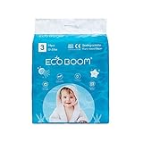 ECO BOOM Bambus-Baby-Windeln, 100 % natürliche Bio-Windeln, Anti-Leck-System, Öko-Einweg-Windeln,...