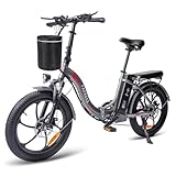 Fafrees F20 Ebike Klapprad 20 Zoll,Elektrofahrräder E Bike Herren Damen 250W 25km/h,City E-Bike 36V...