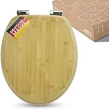 SANFINO® Bambus WC Sitz mit Absenkautomatik, edle Holz-Optik und hochwertige Qualität, hoher...