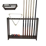 YEZMEK Queuehalter für 12 Queues – Freistehender Billard Queue Ständer aus Holz mit Ablage für...