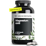 Magnesiumoxid - 365 Kapseln - 667mg, davon 400mg elementares Magnesium pro Kapsel - Laborgeprüft,...