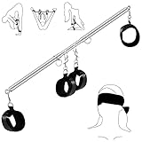 Proxoxo SM Handschellen Fußfesseln Bondage Sets, BDSM Einstellbar Metall Spreizstange mit...