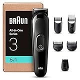 Braun All-In-One Trimmer-Set 3, 6-in-1 Multigroom, Haarschneidemaschine für Gesicht, Kopf und...