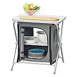 [en.casa] Campingküche Tullinge Outdoor Küche Campingschrank faltbar 64 x 60 x 45 cm Faltschrank...
