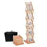 DISPLAY SALES Falt-Prospektständer Holz | Aufsteller aus Bambusholz | Flyerständer A4 inkl....