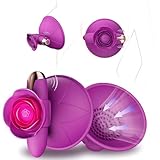 Qhysin Nippel Vibrator Brustmassagegerät mit 10 Vibrationsmodi Brust Vibration für Frauen...