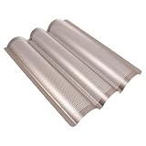 BESPORTBLE Antihaftbeschichtete Baguette Backform Gold Verformungsbeständige Brotbackform aus Stahl...