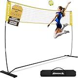 BAGAIL Volleyballnetz, 3.6m Volleyballnetz für den Garten - Verstellbare Höhe, Heavy-Duty-Rahmen,...