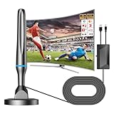 DVB-T2 Innenantenne mit Verstärker - Große Reichweite, 360° Empfang & Starkem Magnetfuß –...