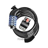 Fahrradschloss, 5-stelliges Roller-Kabel, unschneidbar, wasserdicht, Diebstahlschutz, Fahrradschloss...