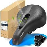 TECHCYC Fahrradsattel, Fahrradsitz Memory Schaum, Komfortabel Atmungsaktiv Stoßdämpfend,...