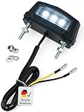 Binego® Motorrad Quad LED Kennzeichenbeleuchtung E Geprüft Nummernschildbeleuchtung Mini Weiß...