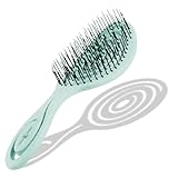 CHIARA AMBRA Spiral Haarbürste, Stroh, türkis Haarbürste ohne Ziepen, Entwirrbürste geeignet...