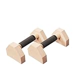 Handstand Stütze, PowerBars Holz-Parallettes, gelenkschonende Liegestützgriffe, rutschfeste...