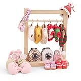 Puppenschrank für Kleidung, 17 cm, kompatibel mit Labubu-Puppenschrank, (Montagewerkzeuge im...