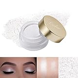 Oulac Glitzer Lidschatten weiß| Lidschatten & Highlighter Duo| Glitzer Schmink| Wasserfest &...