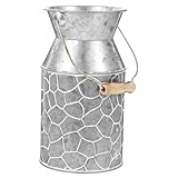 Abaodam Retro Eisen Blumentopf mit Glatter Oberfläche und Robustem für Balkon und Garten...
