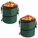 Kensbro 2 * 172L Gartenabfallsack Pop Up, Selbststehend Gartenabfallsack Stabil, Faltbar Gartensack...