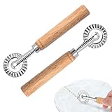 Nudelschneider-Rad mit Roller, Ravioli- und Pizzaschneider-Rad, Zinklegierung, Knödelspitze und...