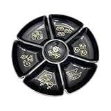 WAJJWI 3 Stück wiederverwendbares, geteiltes Serviertablett, Schüsseln, Vorspeisenplatte,...