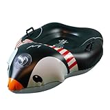 Habarri Aufblasbarer Schlitten Eisbär Snow Tube | Pool Schwimmmatratze 2 in 1 Parent (Pinguin)