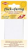Kleiber 43074 Flick + fertig Selbstklebender Nylon Ausbesserungsflicken, 100% Polyamid, weiß 25 x...