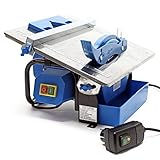 Wiltec Fliesenschneider elektrisch 600 W bis 34 mm Fliesenstärke, Nassschneider Fliesensäge mit...