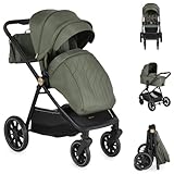 Cangaroo, Celebrity 2-in-1 Kombikinderwagen, Stoßdämpfer, Rollen aus PU, Farbe: grün